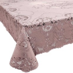 Binnen/Buiten tafelkleed/tafellaken in roze kleur 137 x 180 cm rechthoek - Tafellakens