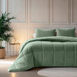 Zavelo Easy All-in-one-Dekbed Velvet Groen-2-persoons (200x200 cm)