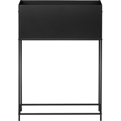 TAPIEN - Verhoogde plantenbak - Zwart - 70 x 30 x 100 cm - Metaal