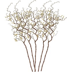 Paastakken - 5x - kronkelhazelaar - kunststof - 66 cm - Kunstbloemen