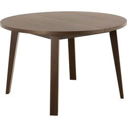 Eettafel Rond Uitschuifbaar - Walnoot - Ø120/220x75cm - Annie
