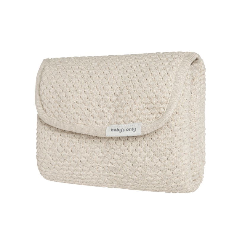 Baby's Only Gebreid verschoonmatje Sky - Verschoningsmatje voor onderweg - Warm Linen - 