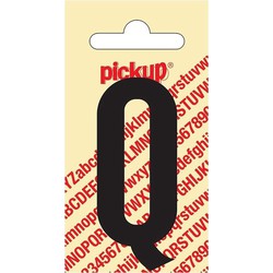 Plakletter Nobel Sticker zwarte letter Q amsterdam - Pickup