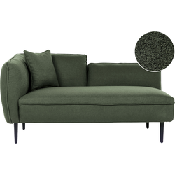 CHEVANNES - Chaise longue - Donkergroen - Linkszijdig - Boucle