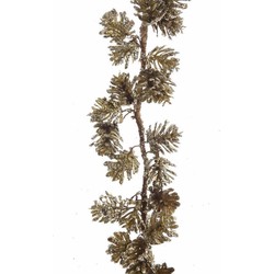 Kerstversiering dennenappel slinger 120 cm goud - Guirlandes