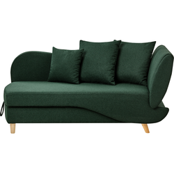 Beliani MERI - Chaise longue-Groen-Linnen