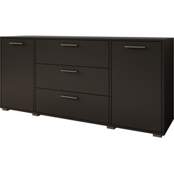 Meubella Dressoir Betty - Zwart - 150 cm