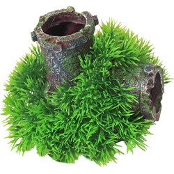 Plastic Green Moss op gezonken buis met uitstromer 11 cm