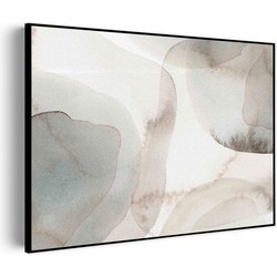 Muurwerken Akoestisch Schilderij - Abstract Rustige Tinten met Accent 03 - Geluidsdempend Wandpaneel - Wanddecoratie - Geluidsisolatie - PRO (AW 0.90) L (100x72)