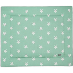 Baby's Only Gebreid boxkleed Star - Parklegger - Speelkleed - Mint/Wit - 75x95 cm - Extra dik - Tweezijdig te gebruiken