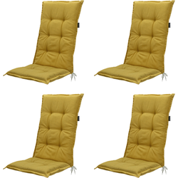 Madison -  Tuinstoelkussen Lage Rug Panama mustard - Ca. 105x50 cm - Set van 4