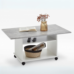 Salontafel op wielen met 2 planken - Azur