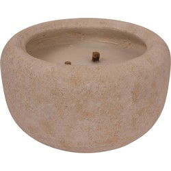PTMD Kaars Gabor - 29x29x18 cm - Cement - Bruin