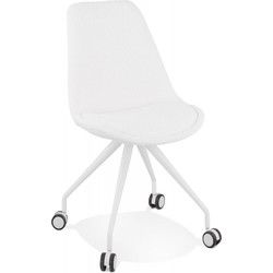 Bureaustoel op wielen STEF 60x60x92 cm Wit