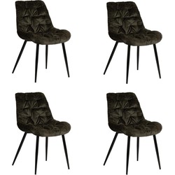 PoleWolf - Louis Chair - Fusion Fabric - Forest Grey - Set of 4