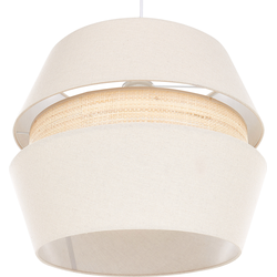 Beliani ATOYAC - Hanglamp-Beige-Kunstlinnen
