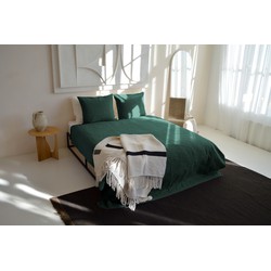 Zydante Home® Bedsprei Incl. 2 Hoezen -Dark Green Flowers - 220x240 cm + 2 * 60x70 cm