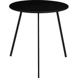 Mica Decorations Seatle Bijzettafel voor Buiten - H50 x Ø50 cm - Metaal - Zwart