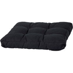 Lounge kussen zit 73x73 Rib zwart (2 stuks)