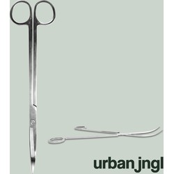 URBANJNGL - Terrariumschaar - Metaal - 25 cm - Extra lang - Gebogen mesjes - RVS