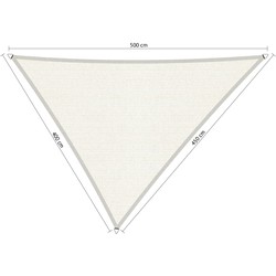 Shadow Comfort driehoek 4x4,5x5m Arctic White