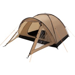 Campingtent voor 2-3 personen 210x180x120 cm Beige-grijze koepeltent Iglo tent met afsluitbare vestibule