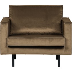 BePureHome Rodeo Fauteuil - Velvet - Taupe - 85x105x86