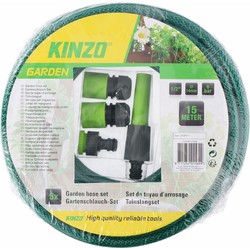 Kinzo Garden tuinslang set met opzetstukken 15 meter - Tuinslangen