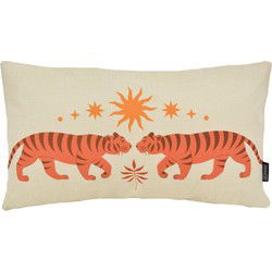 Indya Spirit Tiger | 30 x 50 cm | Kussenhoes | Katoen/Linnen