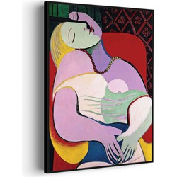 Muurwerken Akoestisch Schilderij - Picasso Een Droom 1932 - Geluidsdempend Wandpaneel - Wanddecoratie - Geluidsisolatie - PRO (AW 0.90) XXL (107X150)