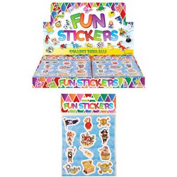 120 Stuks - Fun Stickers - Model: Piraten in Display - Uitdeelcadeautjes - Sticker Piraat - Uitdeel Traktatie voor kinderen