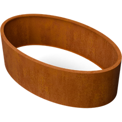 Ovalu Ovale plantenbak cortenstaal L200 x B120 x H60 cm zonder bodem