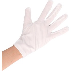 Witte Kerstman verkleed handschoenen voor dames/heren - Verkleedhandschoenen