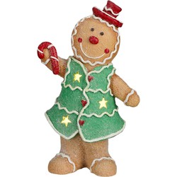 House of Seasons Kerstversiering Gingerbread - 26x14x45 cm - Bruin