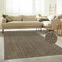 Laagpolig Vloerkleed Hamiber - Wol look - Groen - 80x150 cm