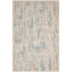 Nora Modern Beige - Grijs vloerkleed -