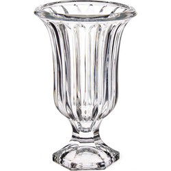 Bloemenvaas - Tulp model - Lines transparant glas - 15 x 24 cm - Vazen
