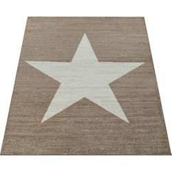 Laagpolig Vloerkleed Fiest Ster - Bruin - 80x250 cm