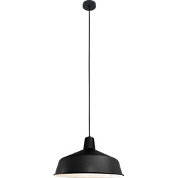Mexlite hanglamp Blackmoon - zwart - metaal - 40 cm - E27 fitting - 1443ZW