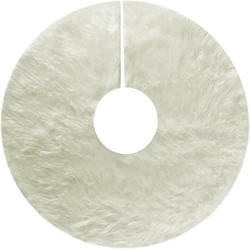 Krist+ kerstboomrok - creme wit - D120 cm - fluffy - Kerstboomrokken