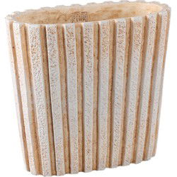 PTMD Bloempot Marijus - 30x15x28 cm - Cement - Creme