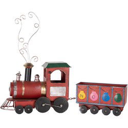 Clayre & Eef Kerstdecoratie Beeld Rood Metaal