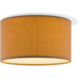 Corduroy Plafondlamp - Cilinder - Karamel - Scandinavische stijl - ø30 x 17 cm - E27 Fitting - Geschikt voor Woonkamers en slaapkamers