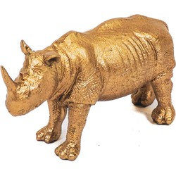 Housevitamin Rhino Figurine - Gold - 16x5,5x9cm