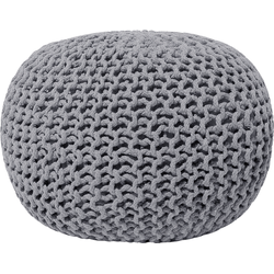 CONRAD - Poef - Grijs - 50 cm - Katoen
