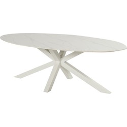 Xander Oval alu ceramic table 220x120 cm - Hartman