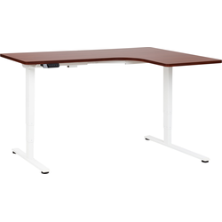 DESTINES - Elektrisch bureau - Donkerhout/Wit - Rechts - Vezelplaat