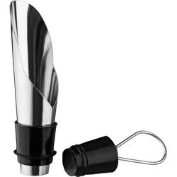 5Five Vacuum wijnstopper met afsluitdop - metaal - 2 x 2 x 8 cm - Wijnafsluiters