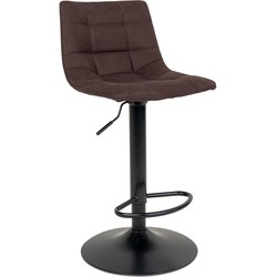 Middelfart Bar Chair - Bar chair in dark brown with black legs - set of 2