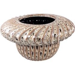 PTMD Bloempot Sindi - 28x28x14 cm - Keramiek - Bruin
